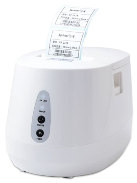 Принтер этикеток и Чеков XPrinter 237B белый, 203 dpi, USB, 60мм/48 мм, термопечать, 2 в 1  Xprinter - торговое оборудование.